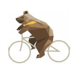 Illustration of Bear riding a Bike