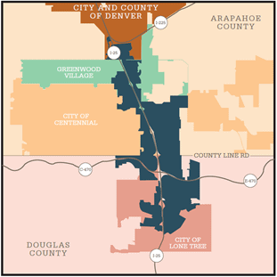 Map of Denver South Area
