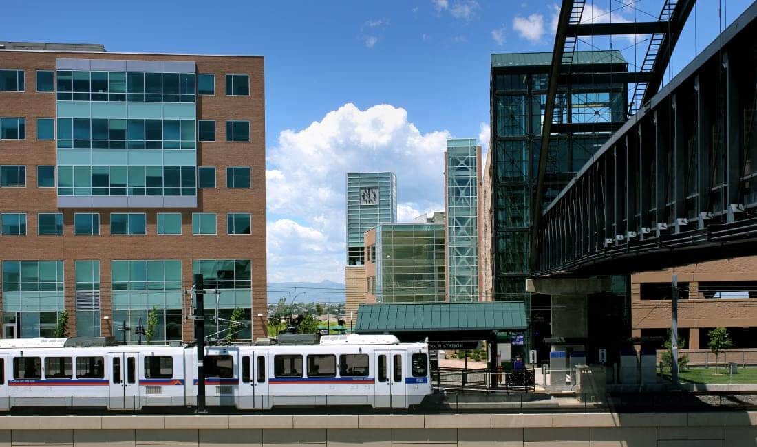 Panoramic view of Lincoln Station — a 26-acre, multi-phase, mixed-use business hub in Denver South. Credit: Lincoln Station